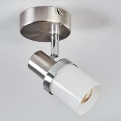 Davor Plafonnier, Spot de plafond Chrome, Nickel mat, 1 lumière