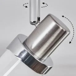 Davor Plafonnier, Spot de plafond Chrome, Nickel mat, 4 lumières
