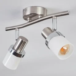 Davor Plafonnier, Spot de plafond Chrome, Nickel mat, 2 lumières