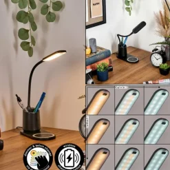 Debelmose Lampe de bureau, Lampe à poser LED Noir, 1 lumière