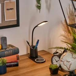 Debelmose Lampe de bureau, Lampe à poser LED Noir, 1 lumière