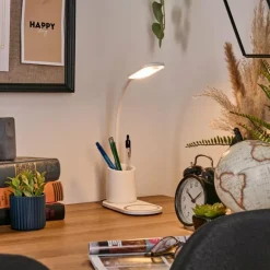 Debelmose Lampe de bureau, Lampe à poser LED Blanc, 1 lumière