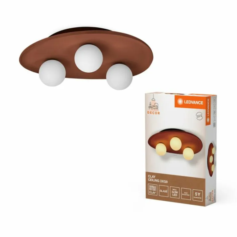 DECOR Applique murale / Plafonnier Luminaires Ledvance Brun, 3 lumières