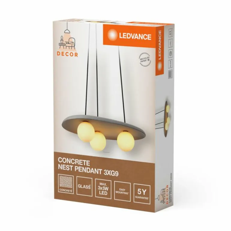 DECOR Applique murale / Plafonnier Luminaires Ledvance Gris, 3 lumières