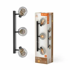 DECOR Applique murale / Plafonnier Luminaires Ledvance LED Noir, 3 lumières