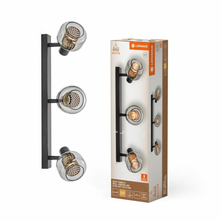 DECOR Applique murale / Plafonnier Luminaires Ledvance LED Noir, 3 lumières