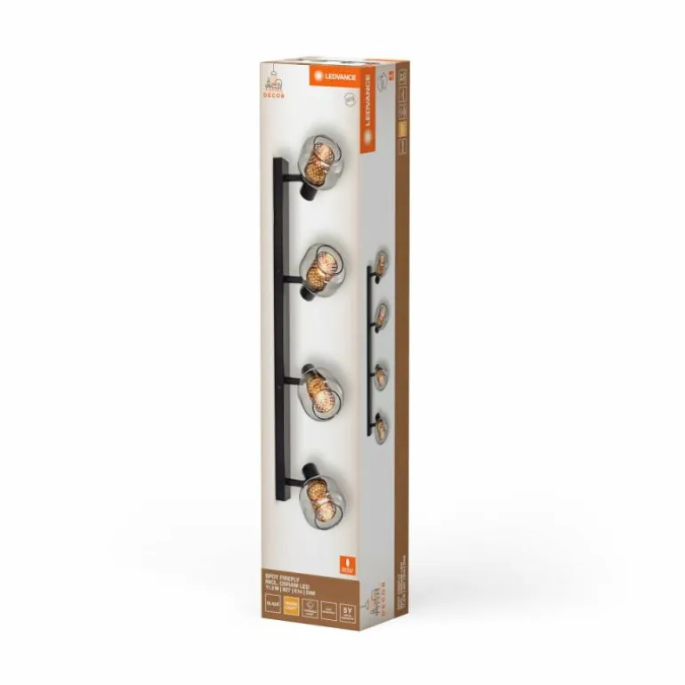 DECOR Applique murale / Plafonnier Luminaires Ledvance LED Noir, 4 lumières