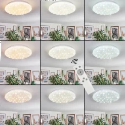 Deral Plafonnier LED Blanc, 1 lumière, Télécommandes