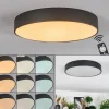 Diagonal Plafonnier LED Noir, 1 lumière, Télécommandes