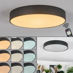 Diagonal Plafonnier LED Noir, 1 lumière, Télécommandes