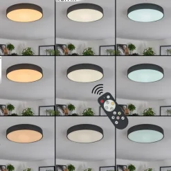 Diagonal Plafonnier LED Noir, 1 lumière, Télécommandes