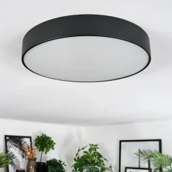 Diagonal Plafonnier LED Noir, 1 lumière, Télécommandes