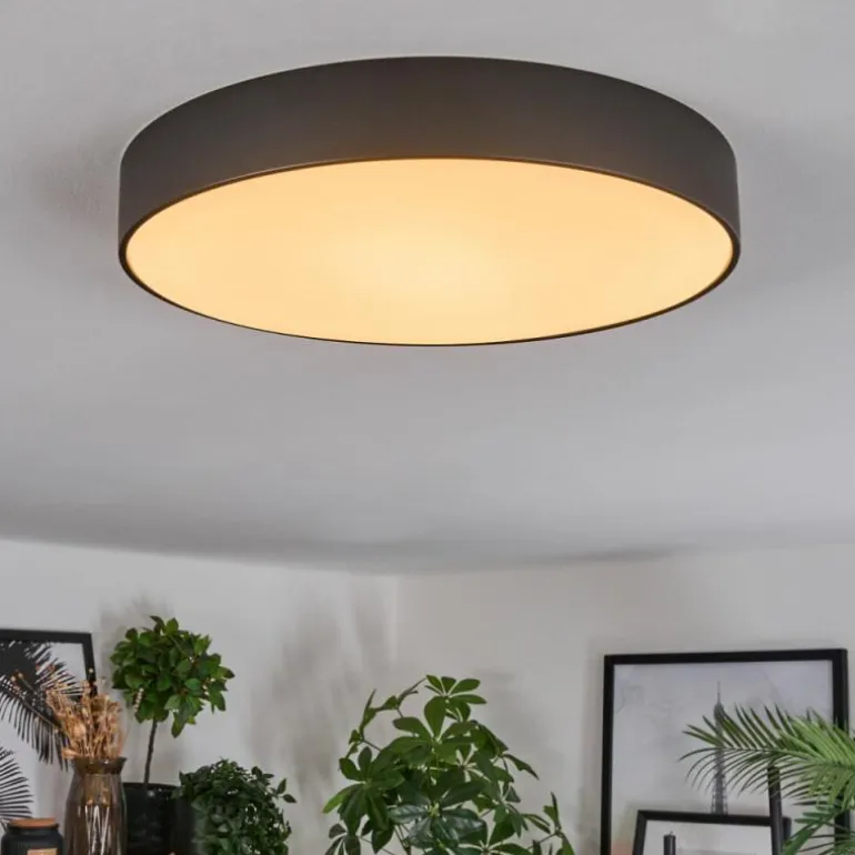 Diagonal Plafonnier LED Noir, 1 lumière, Télécommandes