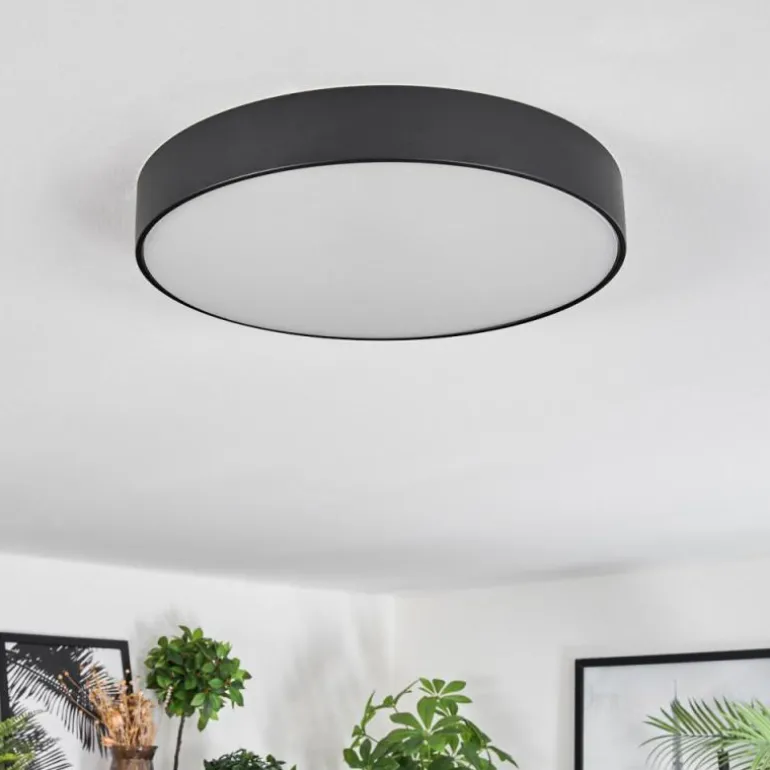Diagonal Plafonnier LED Noir, 1 lumière, Télécommandes