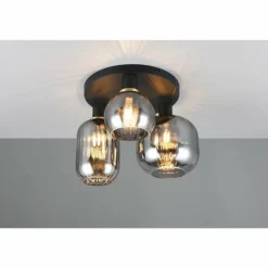Diva Plafonnier Luminaires Trio Noir, 3 lumières