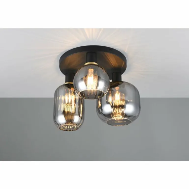 Diva Plafonnier Luminaires Trio Noir, 3 lumières