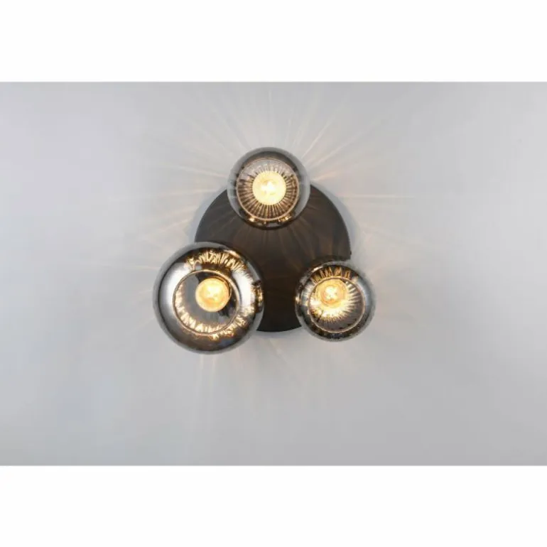 Diva Plafonnier Luminaires Trio Noir, 3 lumières