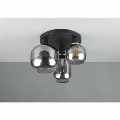 Diva Plafonnier Luminaires Trio Noir, 3 lumières