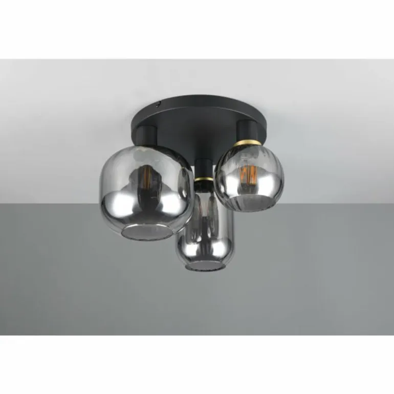 Diva Plafonnier Luminaires Trio Noir, 3 lumières