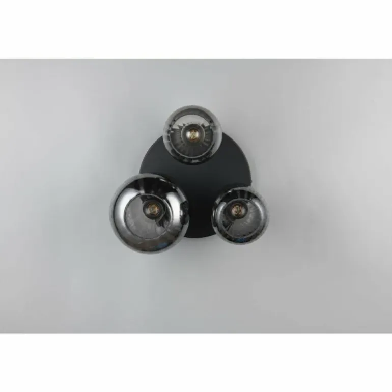 Diva Plafonnier Luminaires Trio Noir, 3 lumières