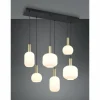 Diva Suspension Luminaires Trio Laiton, 6 lumières