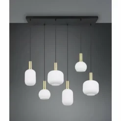 Diva Suspension Luminaires Trio Laiton, 6 lumières