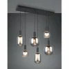 Diva Suspension Luminaires Trio Noir, 6 lumières