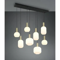 Diva Suspension Luminaires Trio Laiton, 8 lumières