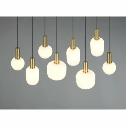 Diva Suspension Luminaires Trio Laiton, 8 lumières