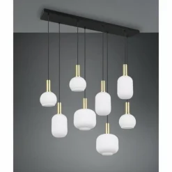 Diva Suspension Luminaires Trio Laiton, 8 lumières