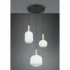 Diva Suspension Luminaires Trio Laiton, 3 lumières