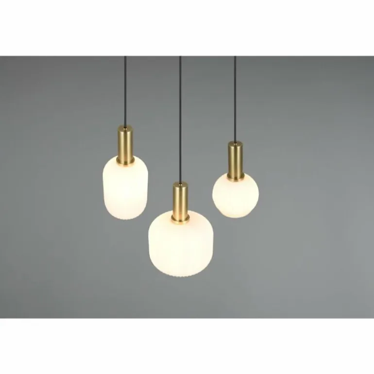 Diva Suspension Luminaires Trio Laiton, 3 lumières