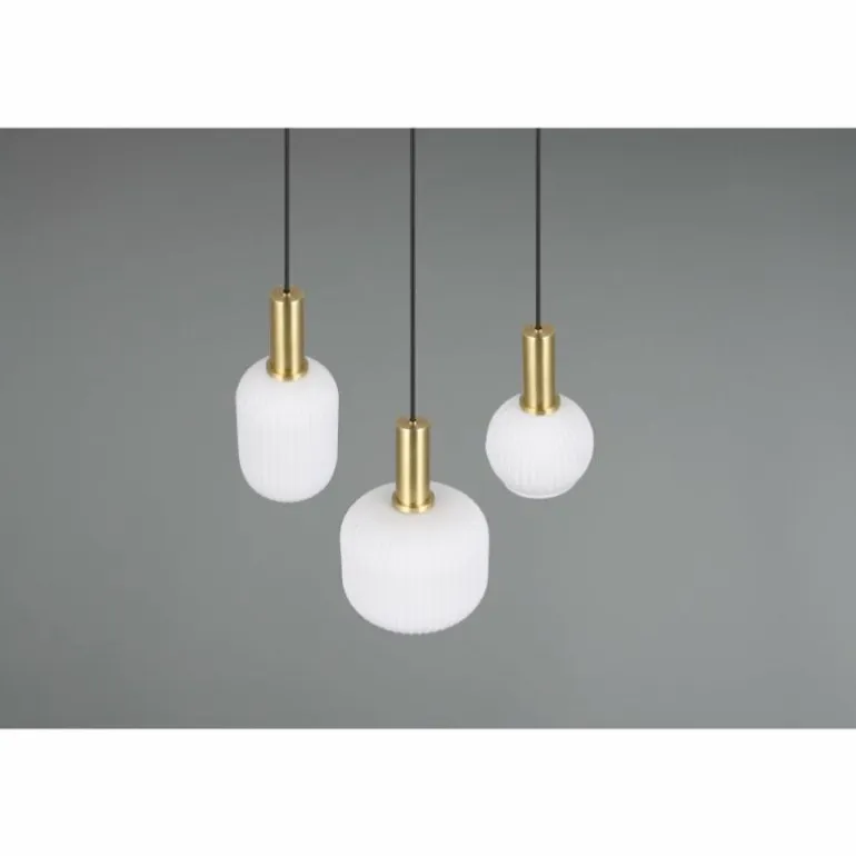 Diva Suspension Luminaires Trio Laiton, 3 lumières