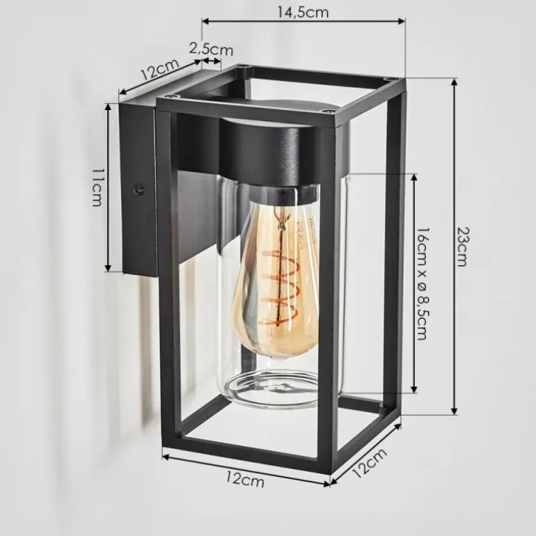 Doninhas Lampe murale d´extérieur Noir, 1 lumière