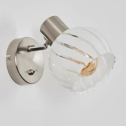Dysted Boule lumineuse, Applique murale, Spot mural Nickel mat, 1 lumière