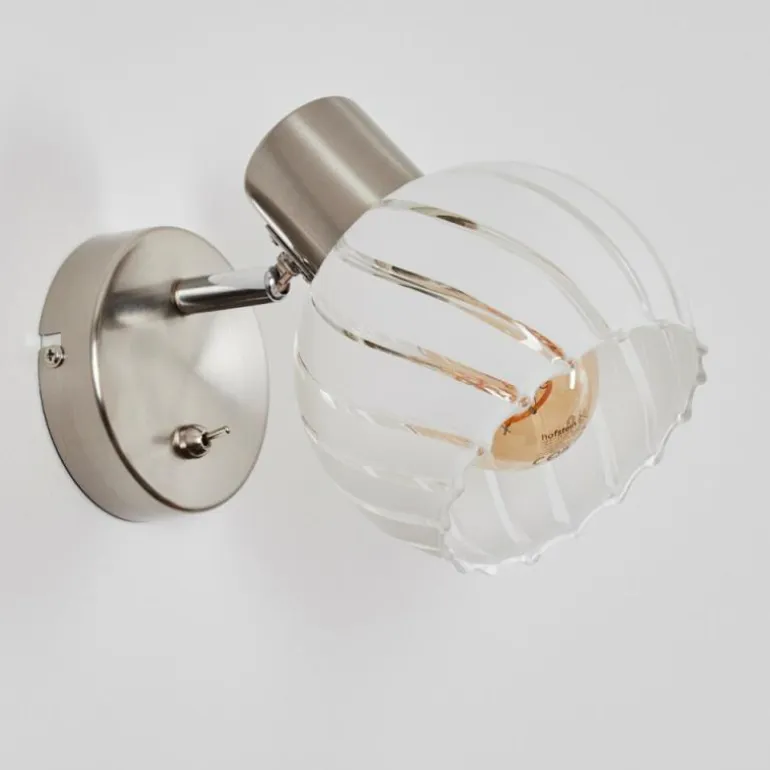 Dysted Boule lumineuse, Applique murale, Spot mural Nickel mat, 1 lumière