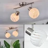 Dysted Plafonnier, Boule lumineuse Nickel mat, 2 lumières