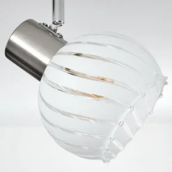 Dysted Plafonnier, Boule lumineuse Nickel mat, 2 lumières