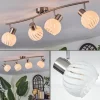 Dysted Plafonnier, Boule lumineuse Nickel mat, 4 lumières