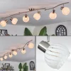 Dysted Plafonnier, Boule lumineuse Nickel mat, 6 lumières