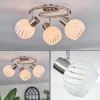 Dysted Plafonnier, Boule lumineuse Nickel mat, 3 lumières