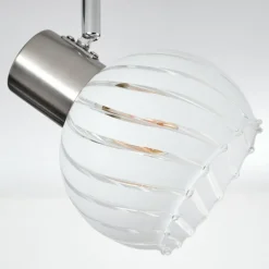 Dysted Plafonnier, Boule lumineuse Nickel mat, 3 lumières