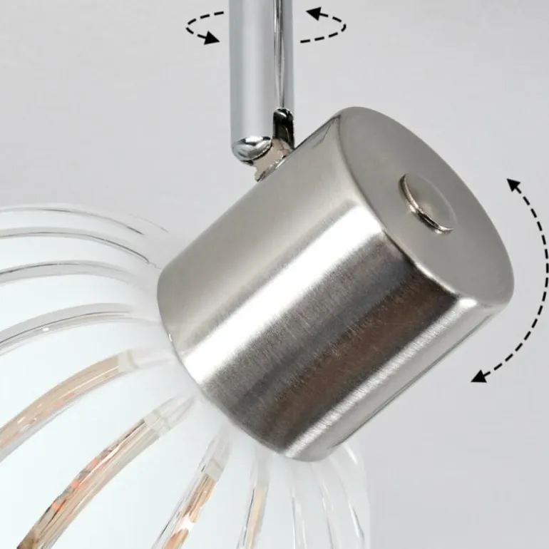Dysted Plafonnier, Boule lumineuse Nickel mat, 3 lumières