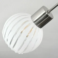 Dysted Plafonnier, Boule lumineuse Nickel mat, 5 lumières