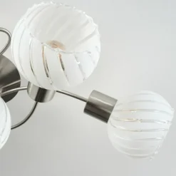 Dysted Plafonnier, Boule lumineuse Nickel mat, 5 lumières