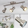 Edain Plafonnier, Spot de plafond LED Chrome, Nickel mat, 3 lumières