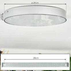 Elmar Plafonnier LED Argenté, 1 lumière