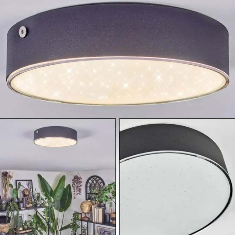Elmar Plafonnier LED Noir, 1 lumière