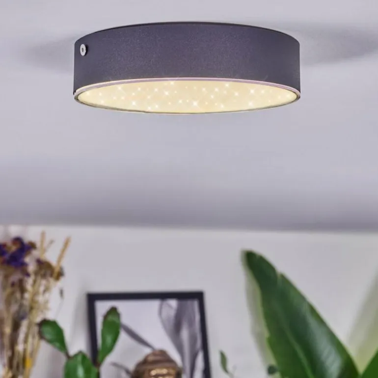 Elmar Plafonnier LED Noir, 1 lumière