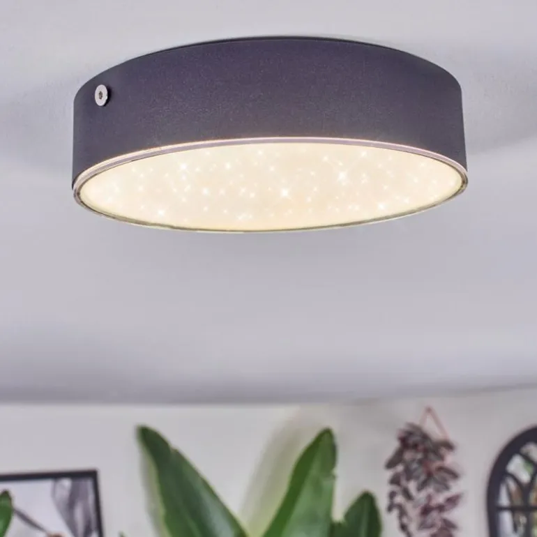 Elmar Plafonnier LED Noir, 1 lumière